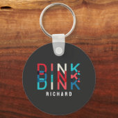 名前をカスタムするDinkピックルパーソナライズされたボールゲームチーム キーホルダー (裏面)