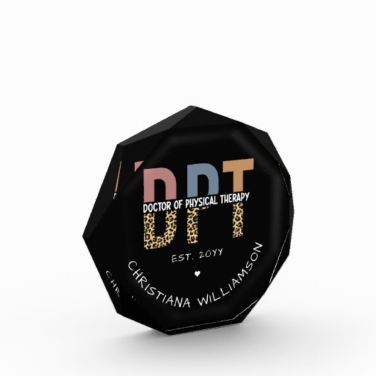 名前をカスタムするDPTドクターオブフィジカルセラピーチータ フォトブロック (左)