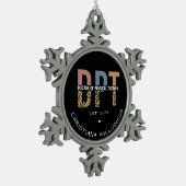 名前をカスタムするDPTドクターズオブフィジカルセラピー スノーフレークピューターオーナメント (左)