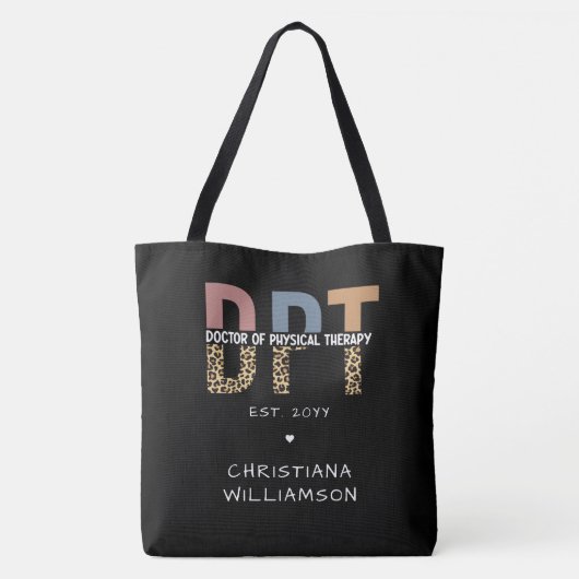 名前をカスタムするDPTドクターズオブフィジカルセラピー トートバッグ (裏面)