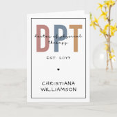 名前をカスタムするDPTドクター・オブ・フィジカルセラピー カード (黄色い花)