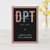 名前をカスタムするDPTドクター・オブ・フィジカルセラピー カード (黄色い花)