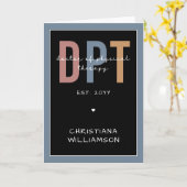 名前をカスタムするDPTドクター・オブ・フィジカルセラピー カード (黄色い花)