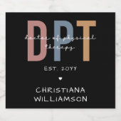 名前をカスタムするDPTドクター・オブ・フィジカルセラピー スパークリングワインラベル (シングルラベル)