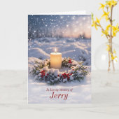 名前をカスタムするin思い出のクリスマス カード (黄色い花)