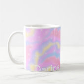 名前をカスタムするlスパカラフルルクルスレインボーガーリー コーヒーマグカップ (左)