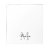 名前をカスタムするMonogram Cligraphy Blackの作成 ノートパッド (正面)