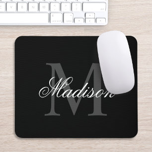 名前をカスタムするMonogram Cligraphy Blackの作成 マウスパッド
