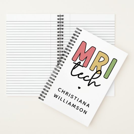 名前をカスタムするMRI技術 | MRI技術ギフト ノートブック (内側)
