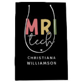 名前をカスタムするMRI技術 | MRI技術ギフト ミディアムペーパーバッグ (正面)