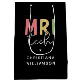 名前をカスタムするMRI技術 | MRI技術ギフト ミディアムペーパーバッグ (裏面)