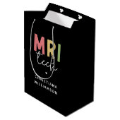 名前をカスタムするMRI技術 | MRI技術ギフト ミディアムペーパーバッグ (裏面アングル)