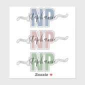 名前をカスタムするNPナース開業医パーソナライズされた シール (シート)