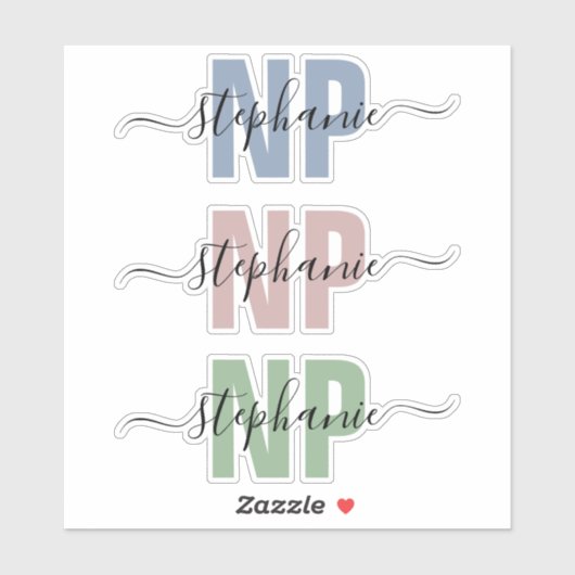 名前をカスタムするNPナース開業医パーソナライズされた シール (シート)