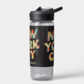 名前をカスタムするNYCタイポグラフィ ウォーターボトル (左面)