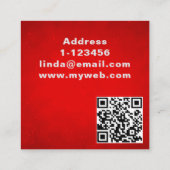 名前をカスタムするQRコードプロフェッショナル スクエア名刺 (裏面)