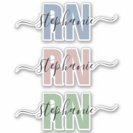 名前をカスタムするRN登録ナース パーソナライズされた シール