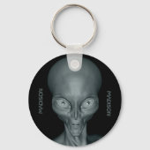 名前をカスタムするUFOエイリアンキーチェーン キーホルダー (正面)