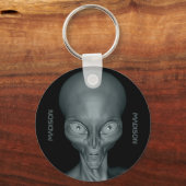 名前をカスタムするUFOエイリアンキーチェーン キーホルダー (正面)