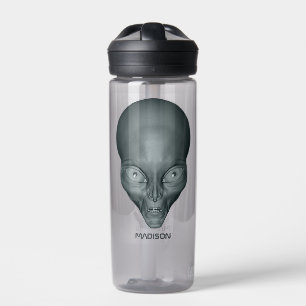 名前をカスタムするUFOエイリアン ウォーターボトル
