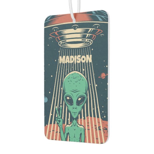 名前をカスタムするUFOエイリアン カーエアーフレッシュナー (左)