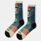 名前をカスタムするUFOエイリアン ソックス (左)