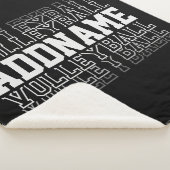 名前をカスタムするVanishing Volleyballロゴチームプレーヤー シェルパブランケット (3/4)