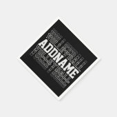 名前をカスタムするVanishing Volleyballロゴチームプレーヤー スタンダードカクテルナプキン (角)