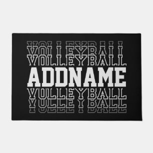 名前をカスタムするVanishing Volleyballロゴチームプレーヤー ドアマット