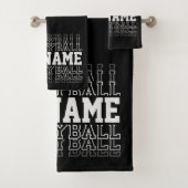 名前をカスタムするVanishing Volleyballロゴチームプレーヤー バスタオルセット (インサイチュ)