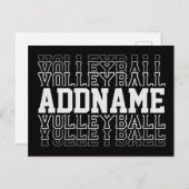 名前をカスタムするVanishing Volleyballロゴチームプレーヤー ポストカード (正面/裏面)
