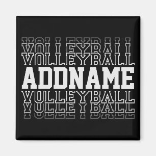 名前をカスタムするVanishing Volleyballロゴチームプレーヤー マグネット