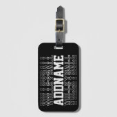 名前をカスタムするVanishing Volleyballロゴチームプレーヤー ラゲッジタグ (正面縦)