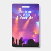 名前をカスタムするVIPオールアクセスパスコンサート バッジ (裏面)