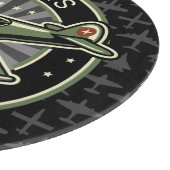 名前をカスタムするWWII軍隊ファイターウォー飛行機レトロ カッティングボード (角)