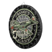 名前をカスタムするWWII軍隊ファイターウォー飛行機レトロ ダーツボード (正面右)