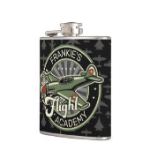 名前をカスタムするWWII軍隊ファイターウォー飛行機レトロ フラスク (左)