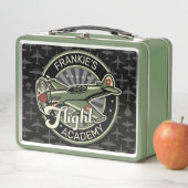 名前をカスタムするWWII軍隊ファイターウォー飛行機レトロ メタルランチボックス (インサイチュ)