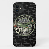 名前をカスタムするWWII軍隊ファイターウォー飛行機レトロ Case-Mate iPhoneケース (裏面)