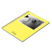 名前をダッフォディル ブラックアンドホワイト フォトグラフィー ノートブック (左側)