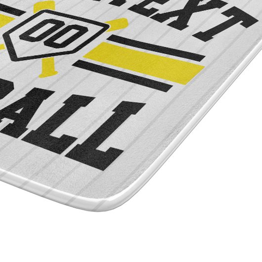 名前をパーソナライズされた追加ソフトボール選手の多様性チーム カッティングボード (角)