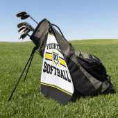 名前をパーソナライズされた追加ソフトボール選手の多様性チーム ゴルフタオル (グリーン)