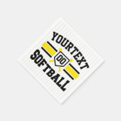名前をパーソナライズされた追加ソフトボール選手の多様性チーム スタンダードカクテルナプキン (角)