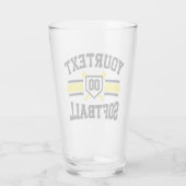 名前をパーソナライズされた追加ソフトボール選手の多様性チーム タンブラーグラス (裏面)