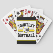 名前をパーソナライズされた追加ソフトボール選手の多様性チーム トランプ (裏面)