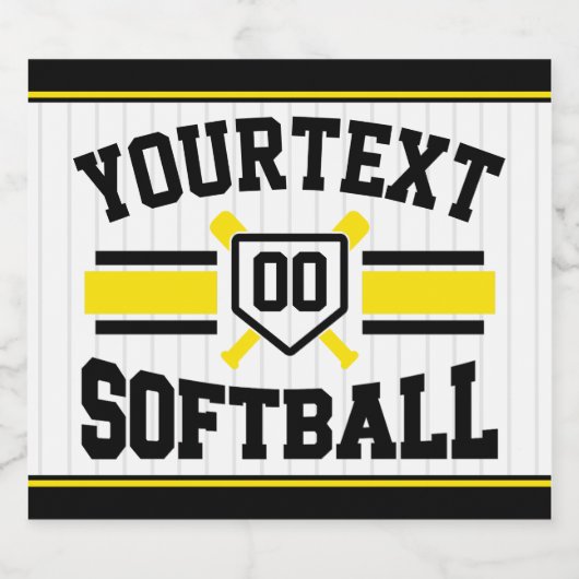 名前をパーソナライズされた追加ソフトボール選手の多様性チーム ビールラベル (シングルラベル)