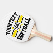 名前をパーソナライズされた追加ソフトボール選手の多様性チーム 卓球ラケット (横)