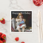 名前をパーソナライズ不安な小さな母親 スタンダードカクテルナプキン (インサイチュ)