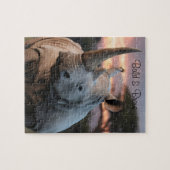 名前をパーソナライズ角Rhinoギフト ジグソーパズル (横)