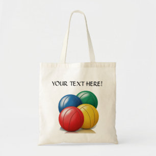 名前をパーソナライズBocceボールプレーヤーチームギフト トートバッグ
